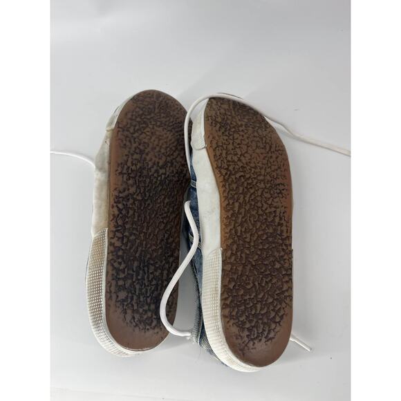 Nautica Blue Denim Boat Shoes Lace Up Sneakers Sz 9 - Picture 4 of 5